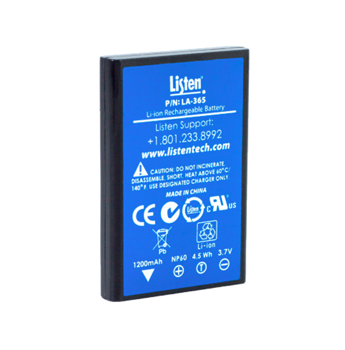 Listen Technologies LA-365 Replacement rechargeable Li-ion battery