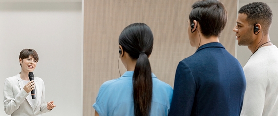 Beyerdynamic Unite tour guide system in use