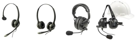 Selection of ListenTALK tour guide system headsets