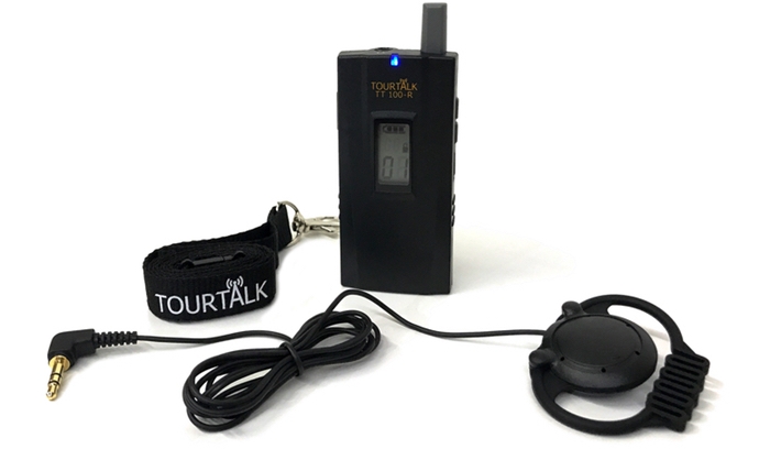Tourtalk TT 100-R tour guide system receiver with earphone
