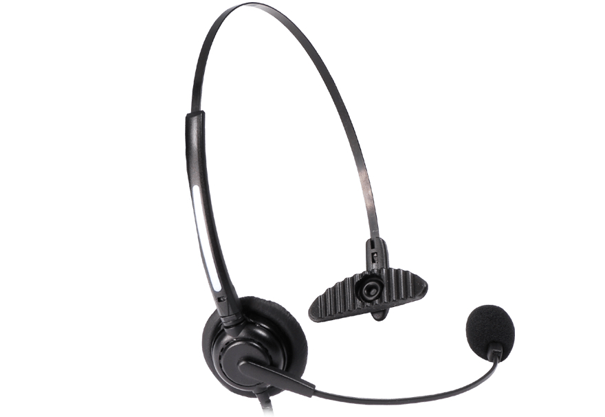 Two-way tour guide system single ear headset with headband
