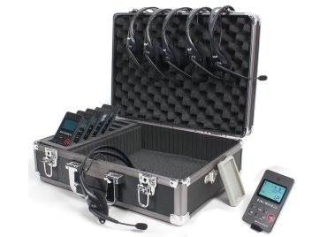 Williams Sound Digi-Wave transceivers with charger transport case